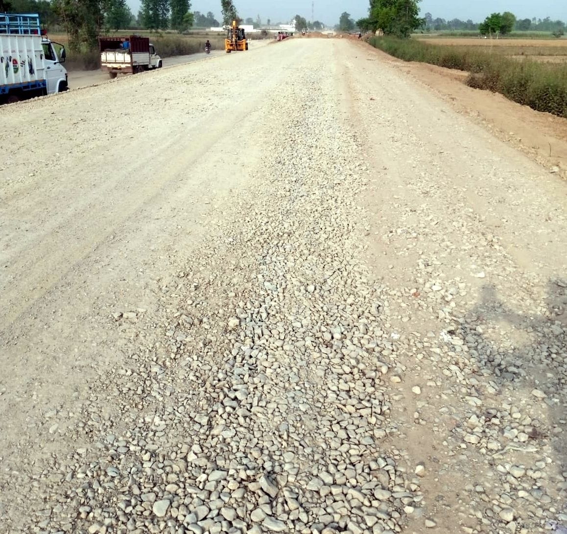 Black layer on the road will be made in 30 days