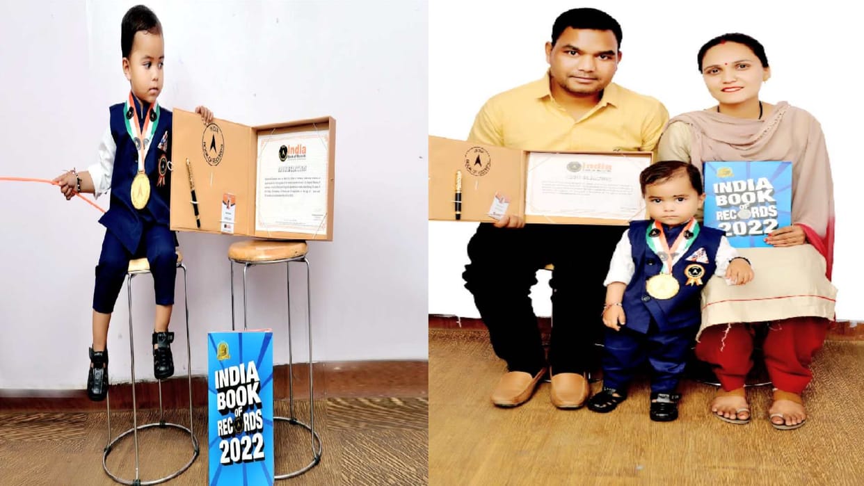 Kavyansh made a record by singing Gayatri Mantra in 10 seconds