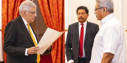 Sri Lanka Crisis: ranil wickramasinghe and Gy