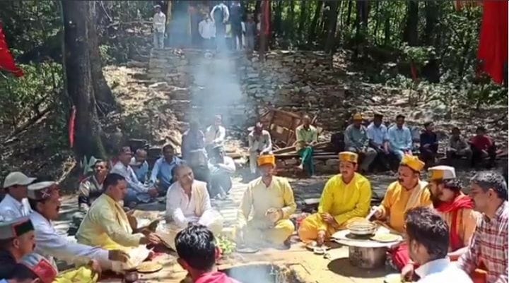 mandi news, himachal news, jyeshtha, month people offered new grains temple mandi