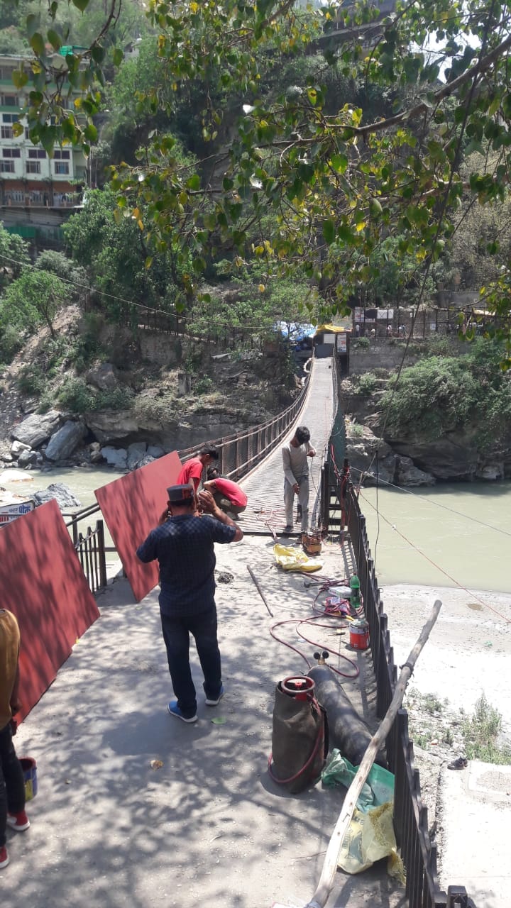 jagatkhana rampur bridge maintance work started