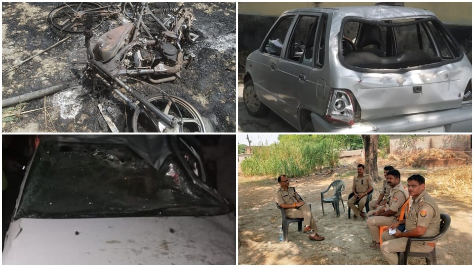 ethnic conflict in gola house bike burnt car broken police force pac deployed in village