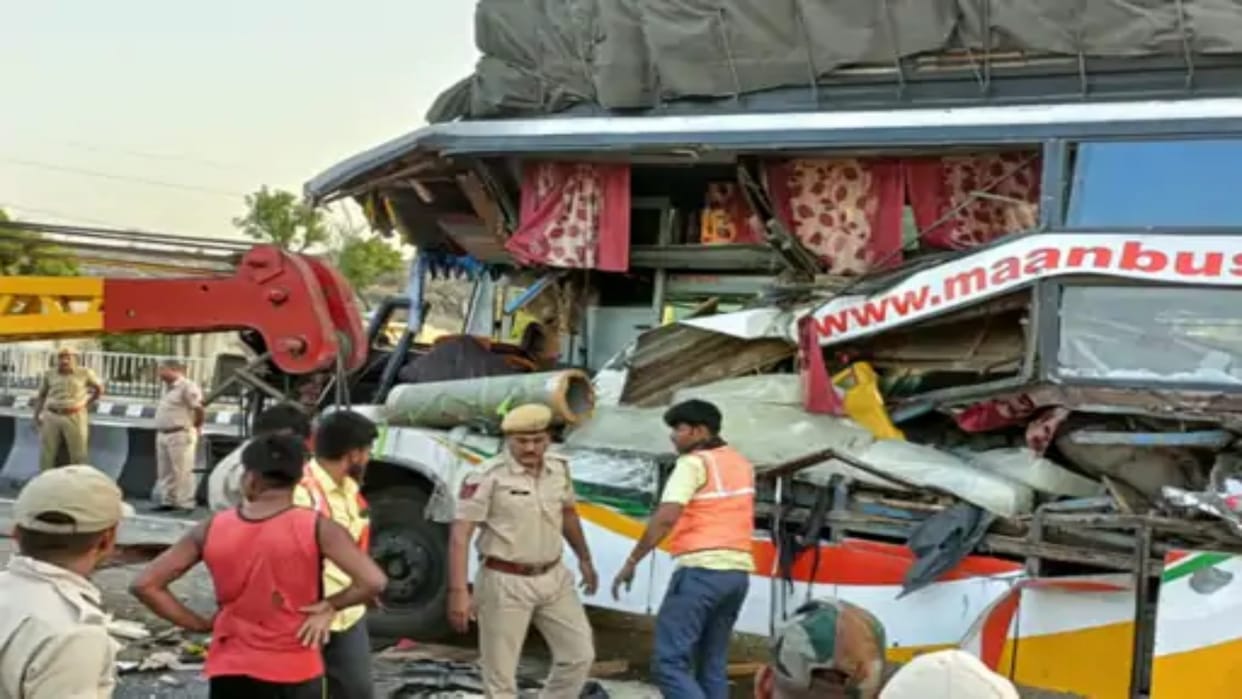 Rajsamand Road Accident bus collided with trailer while trying to overtake