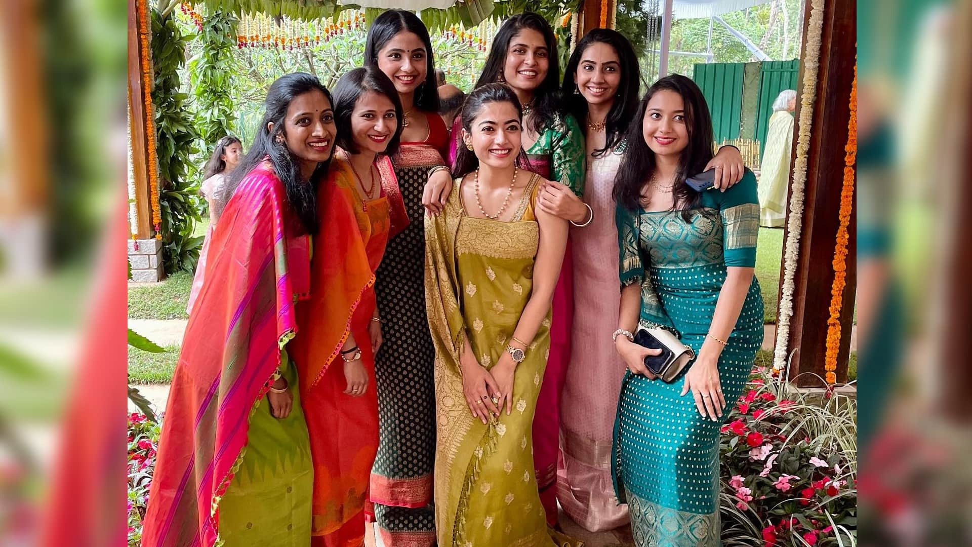 rashmika mandanna shares latest pics from her best friend wedding see photos