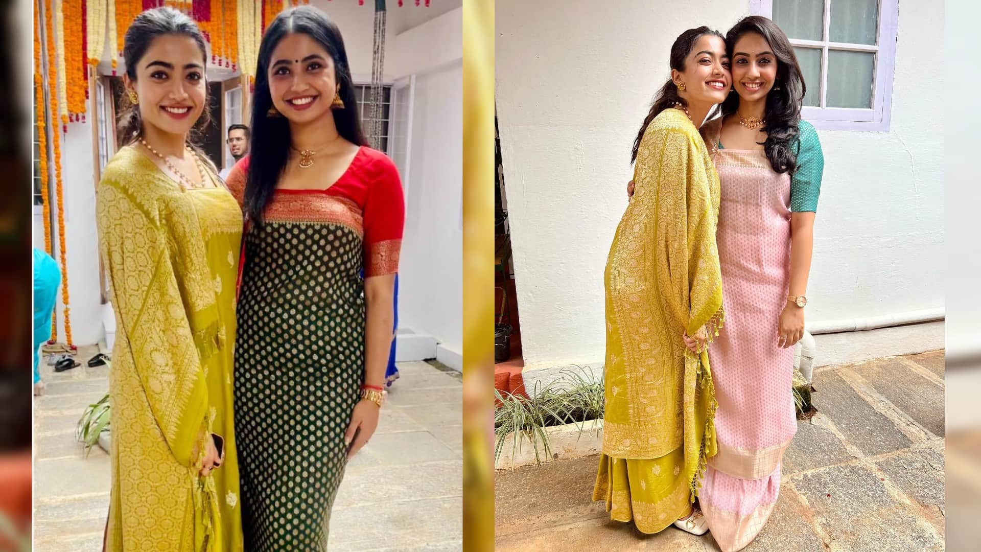rashmika mandanna shares latest pics from her best friend wedding see photos