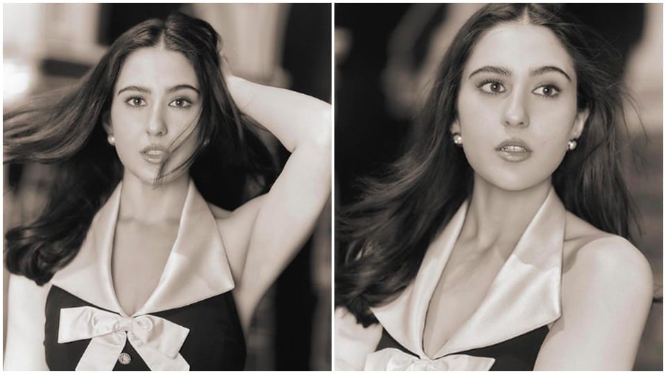 bollywood actress sara ali khan shared monochrome pictures