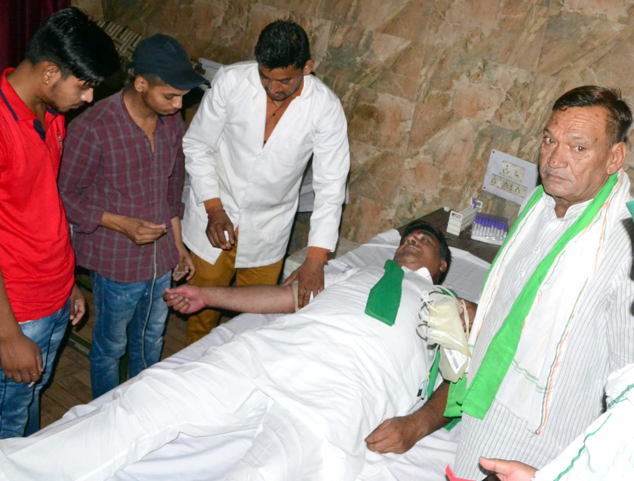 Donated 25 units of blood on the death anniversary of Baba Tikait