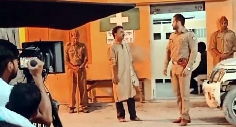 Shooting of web series without permission in Singhahi police station