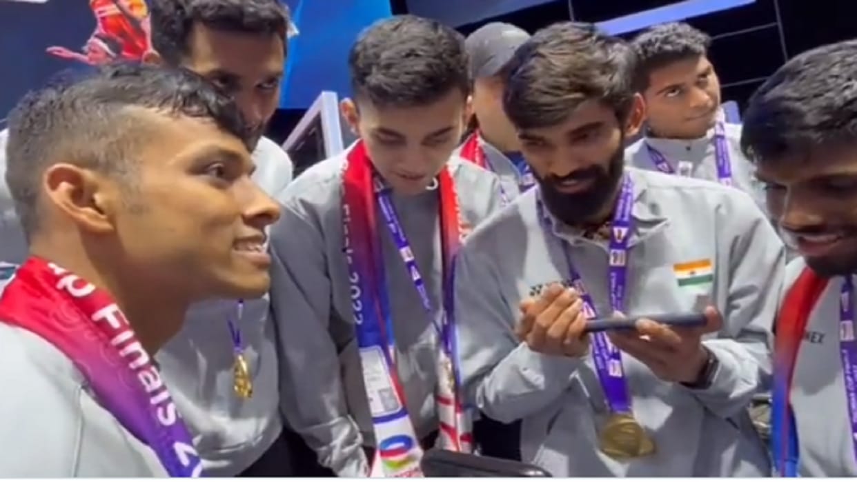 Prime Minister Narendra Modi is spoke to the badminton team that won the Thomas Cup
