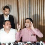 प्रेस कांफ्रेंस में जितेंद्र सिंह बिसेन