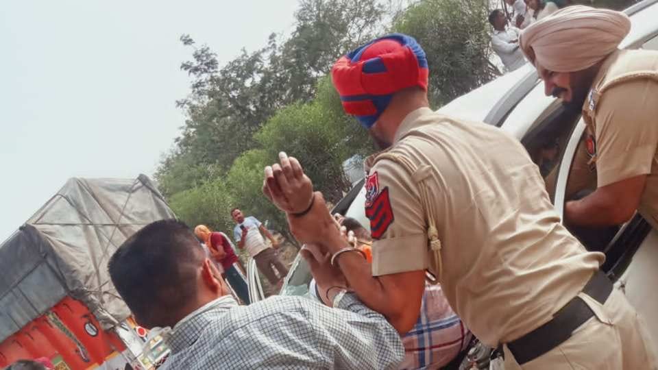 Man died in road accident in Kiratpur Sahib