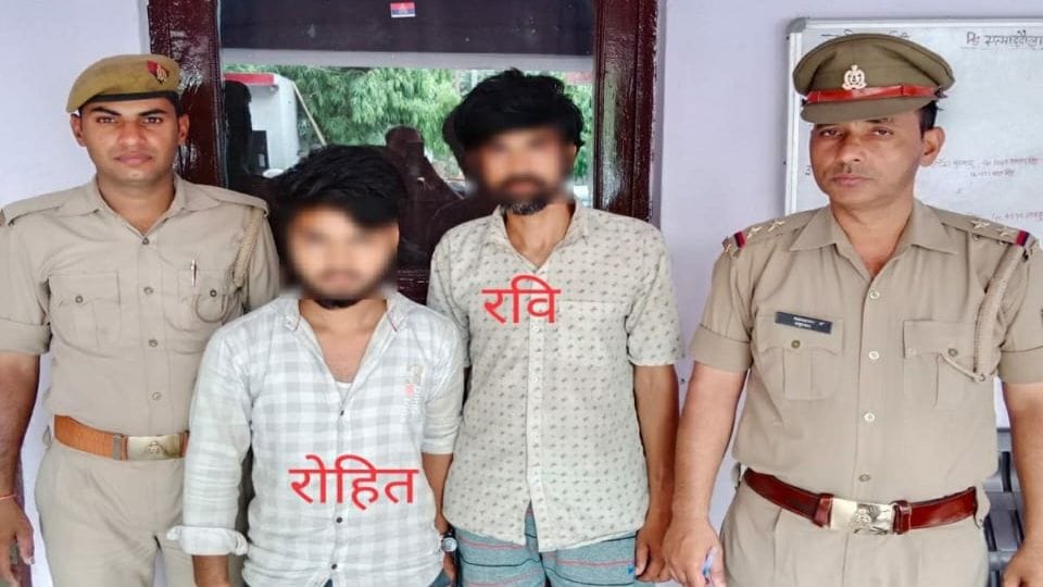 two accused arrested for trying to blackmail mother of girl in agra