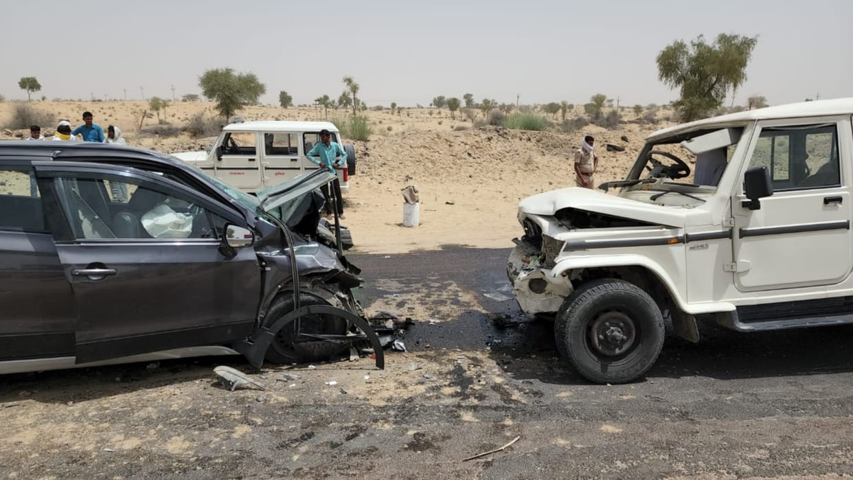 collision between car and bolero in Bikaner anupgadh ADJ died in accident