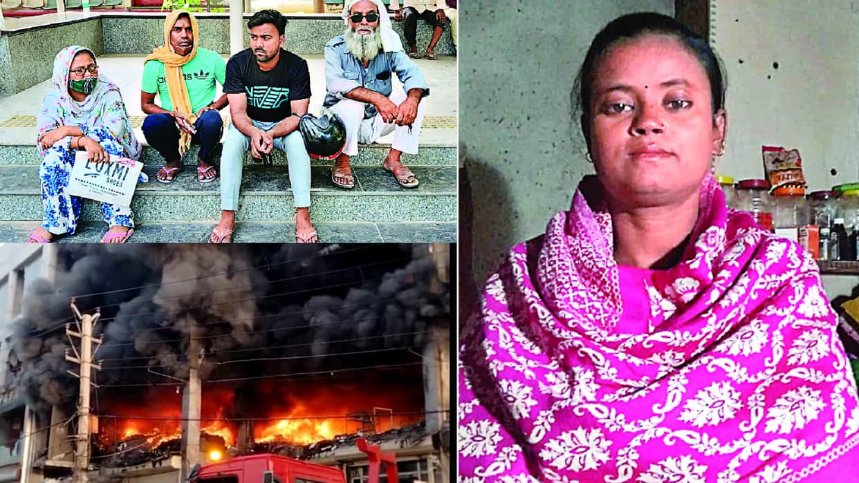 Delhi Mundka Fire Incidents Musarat husband Akbar says Showing the burnt dead body, sir, whom should I take away