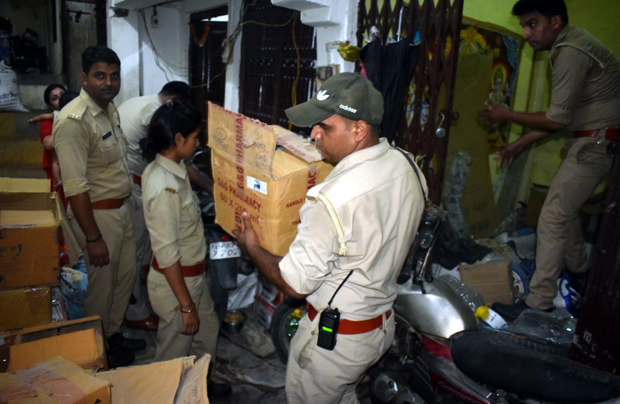 mestirous medicine, police raid