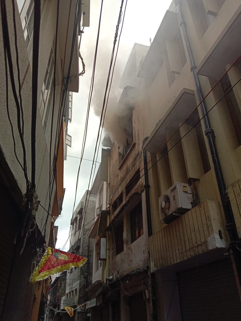 store burnt in badha chowk nahan and two lakhs properity destroyed