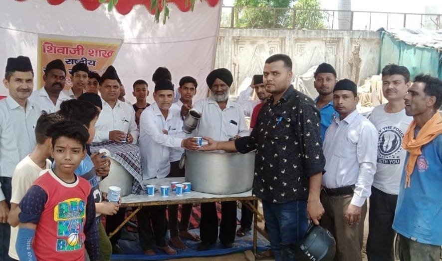 Drinking water camps were set up at various places