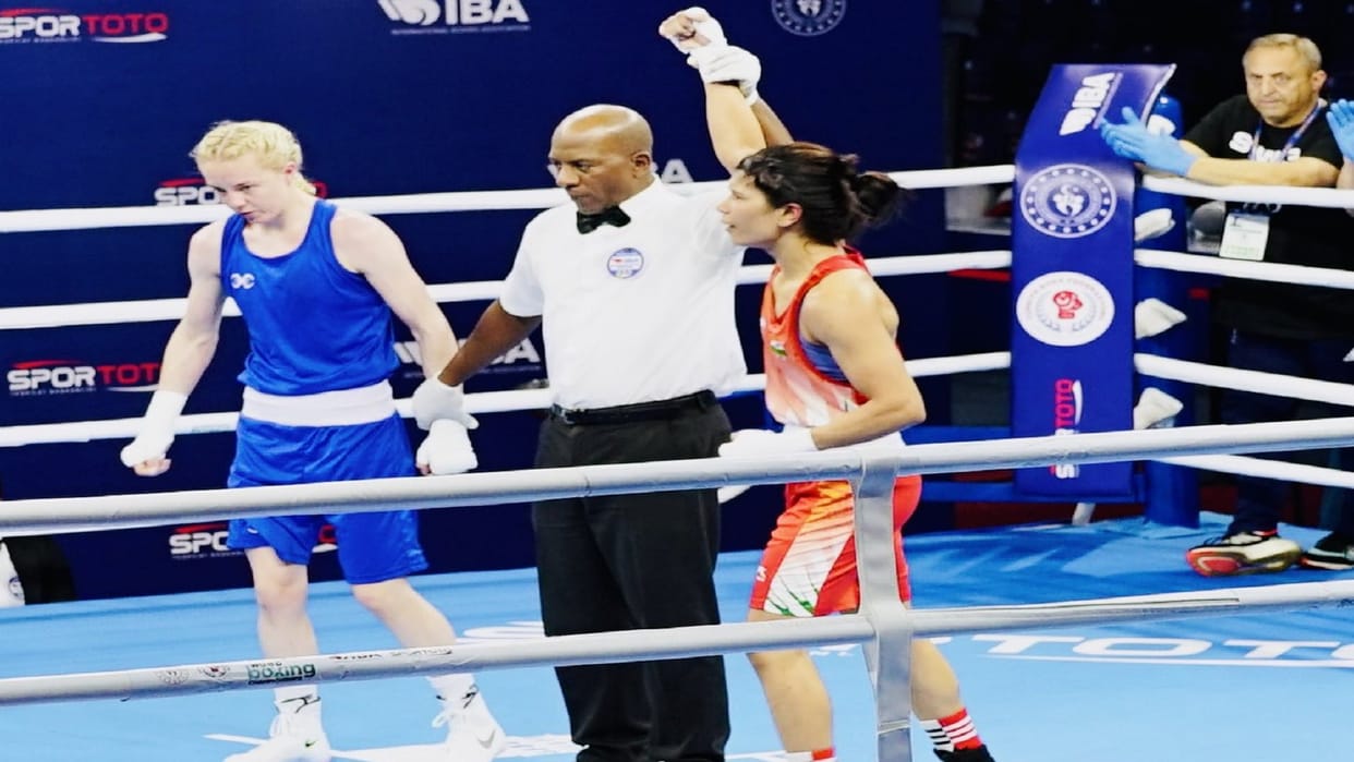 Womens World Boxing Championships: Nikhat Zareen defeated Charley Davison in quarterfinals to confirm India first medal