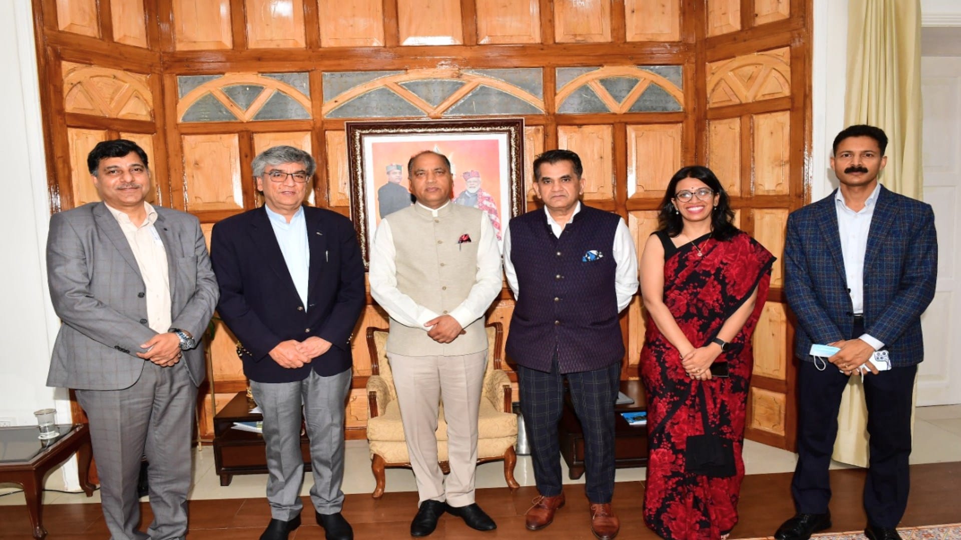 Conference of Chief Secretaries: NITI Aayog CEO Amitabh Kant meets CM Jairam