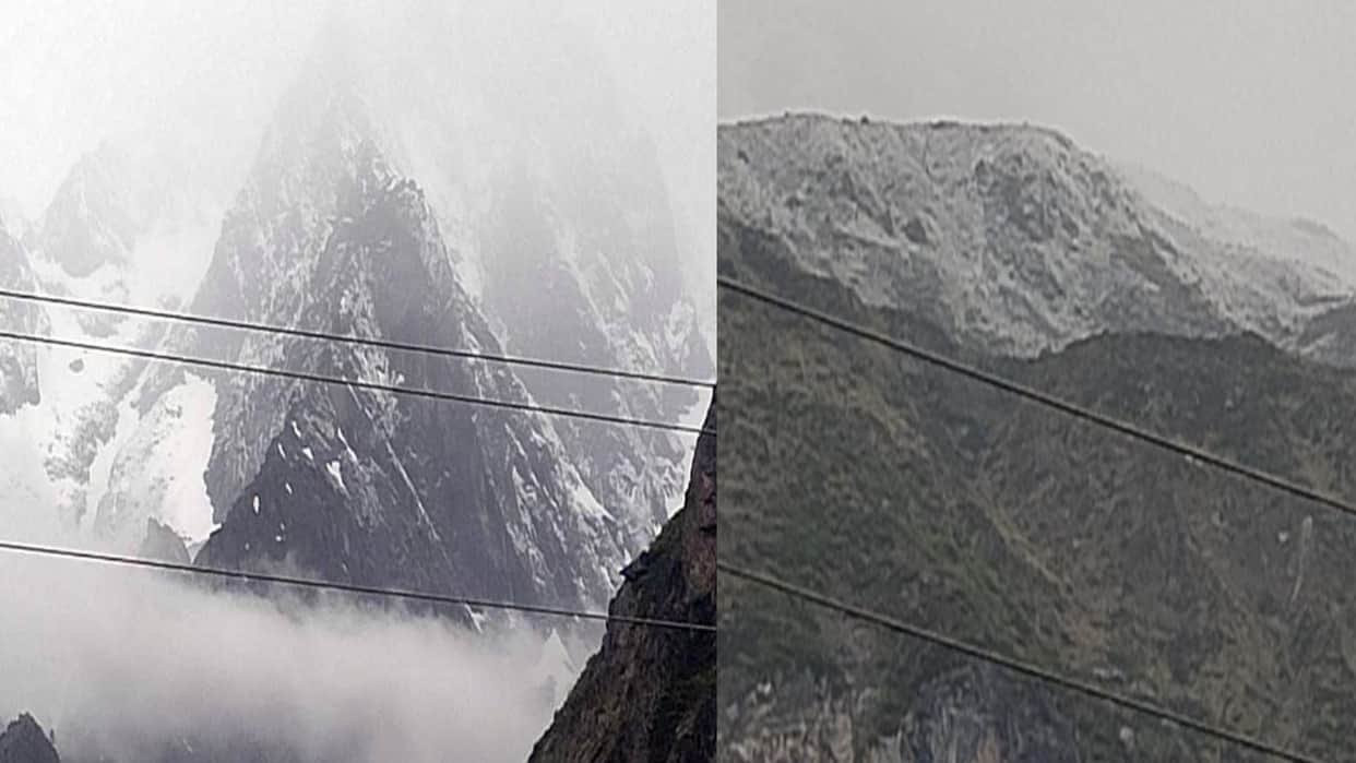 Snowfall in Uttarakhand Badrinath, Rain in Badrinath, snowfall on higher peaks, Weather, Weather Update