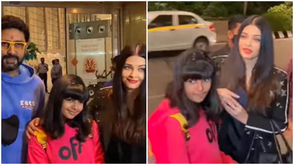 aishwarya rai leaves for cannes with abhishek bachchan aaradhya bachchan spoted on mumbai airport