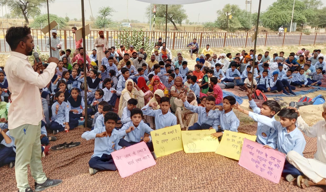 Parents protested in front of school, students boycotted classes