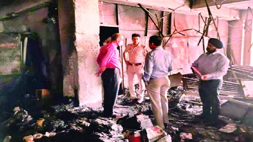 delhi mundka fire national human rights commission team visited the building