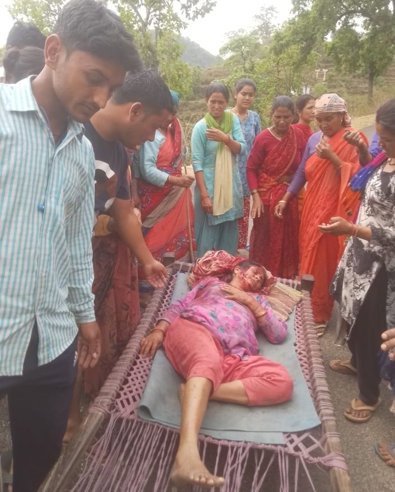 Guldar attacked a woman going to the forest for fodder leaves, seriously injured