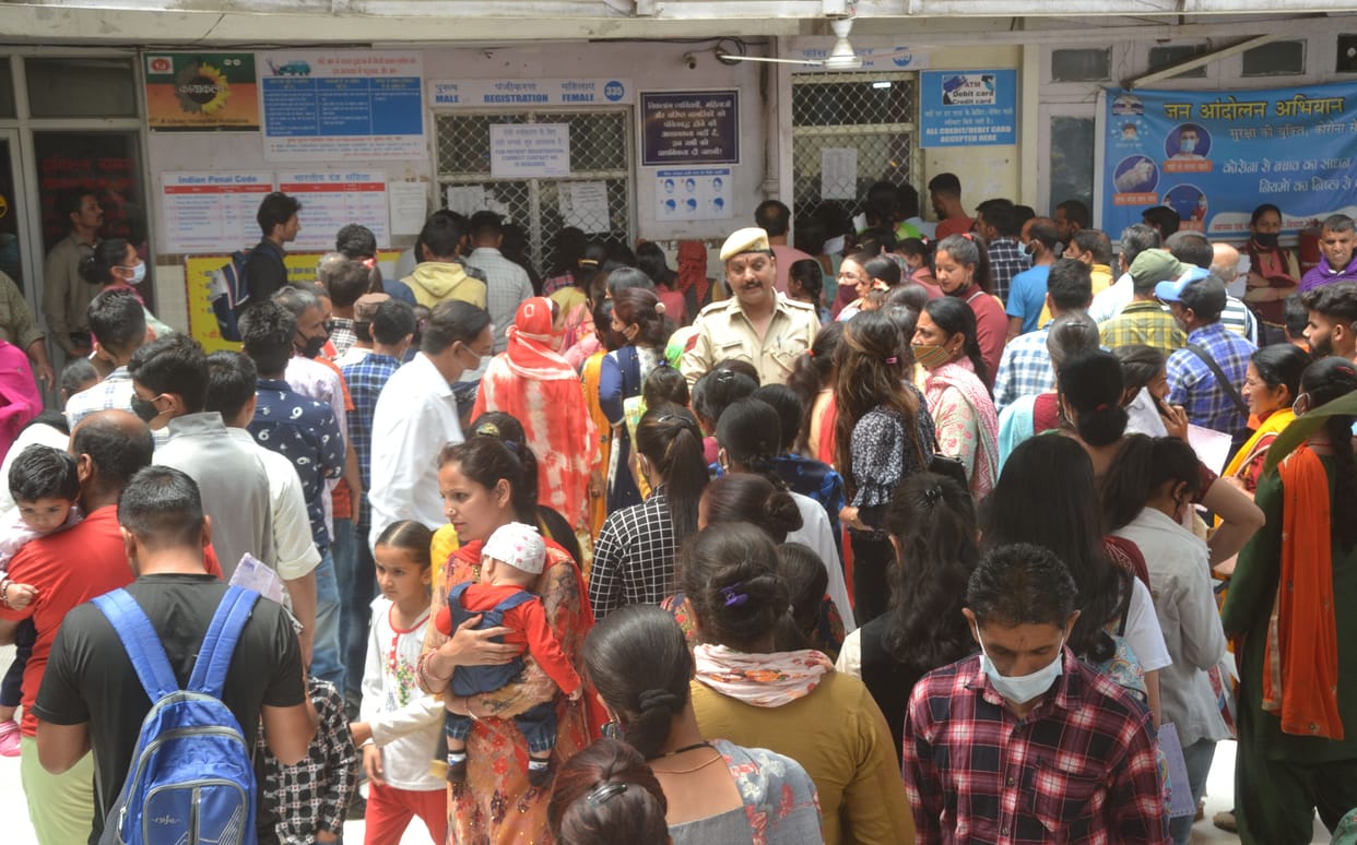 Patients had to wait for hours for examination