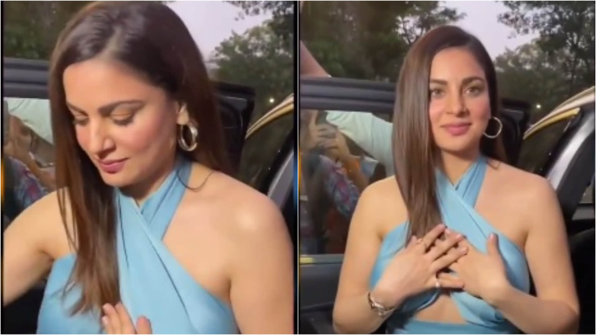 shraddha arya oops moment in bold dress from dheeraj dhoopar wife vinny baby shower