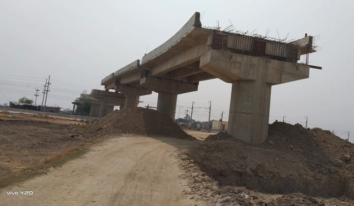 Due to slow pace of work the over bridge could not be ready even after two years