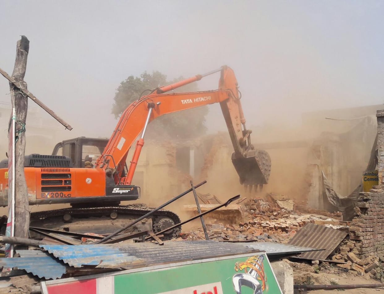 Administration cleared the land for overbridge