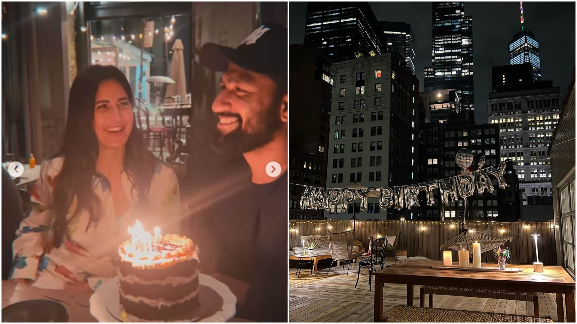 Vicky Kaushal celebrated his 35th birthday in new york with her wife katrina kaif and friends shared photos and videos on internet