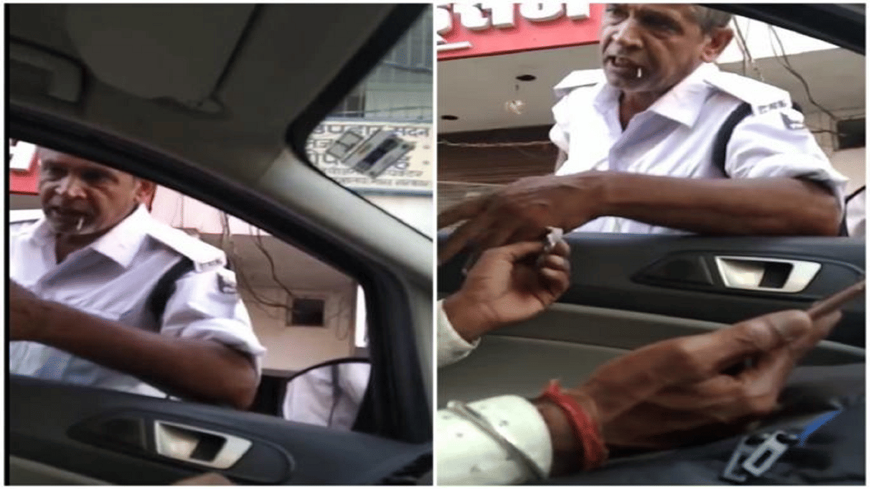 Video of a traffic police constable taking bribe in Bihar goes viral