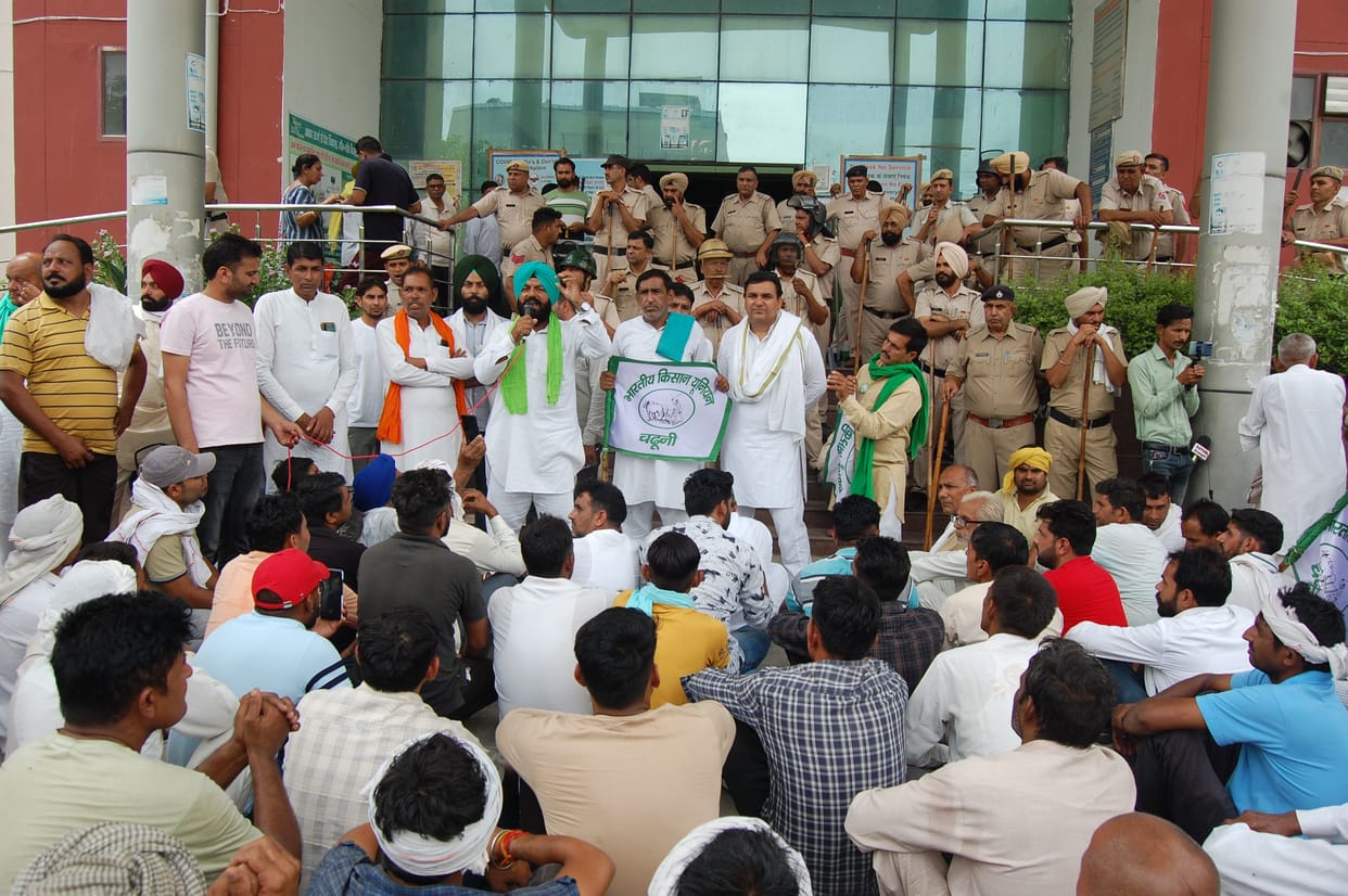 Angry farmers camped in electricity office