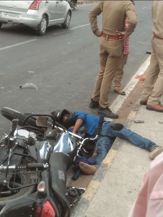 Bike rider killed in a road accident