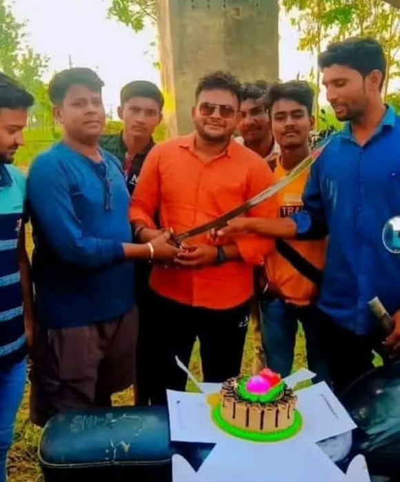 Sword cut cake on birthday, video goes viral
