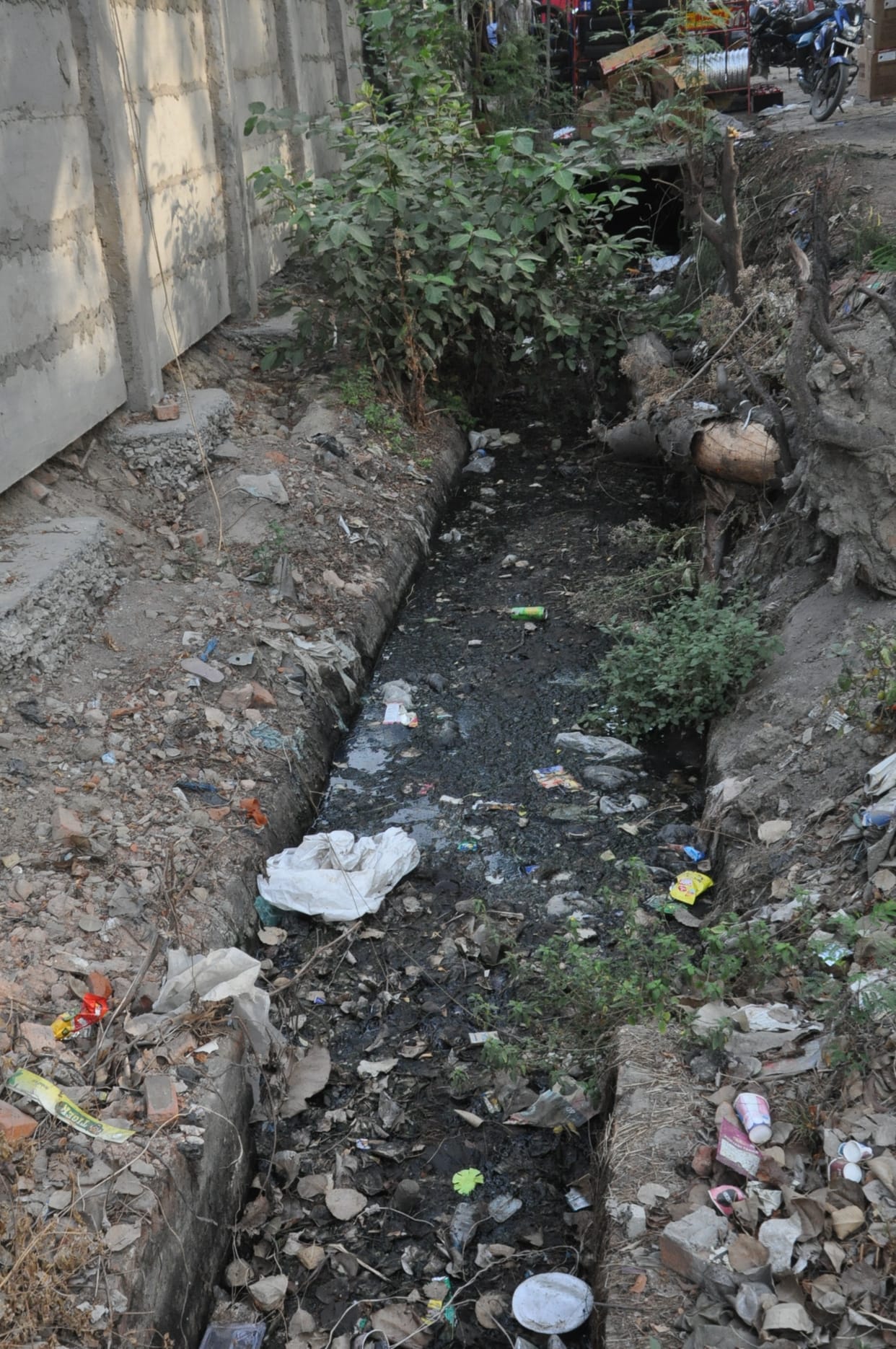 Drains blocked due to non-cleaning of drains