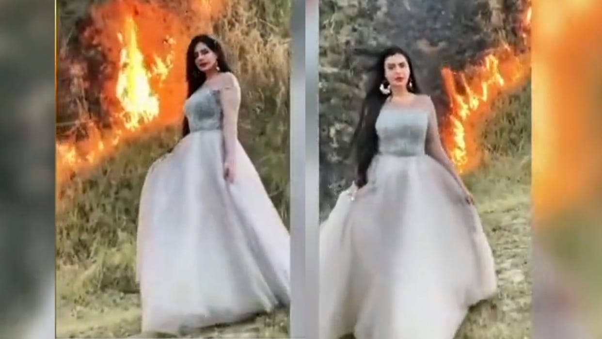 Pakistani Tiktok Star Humaira Asghar Faces Backlash After Posted Video by Forest Fire News in Hindi