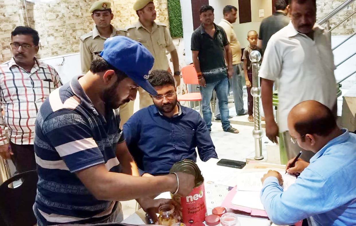 Food Safety Department team took samples