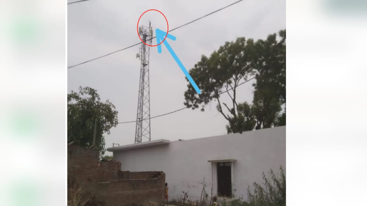 Muzaffarnagar: Drunk man climbed the tower in Khatauli muzaffarnagar