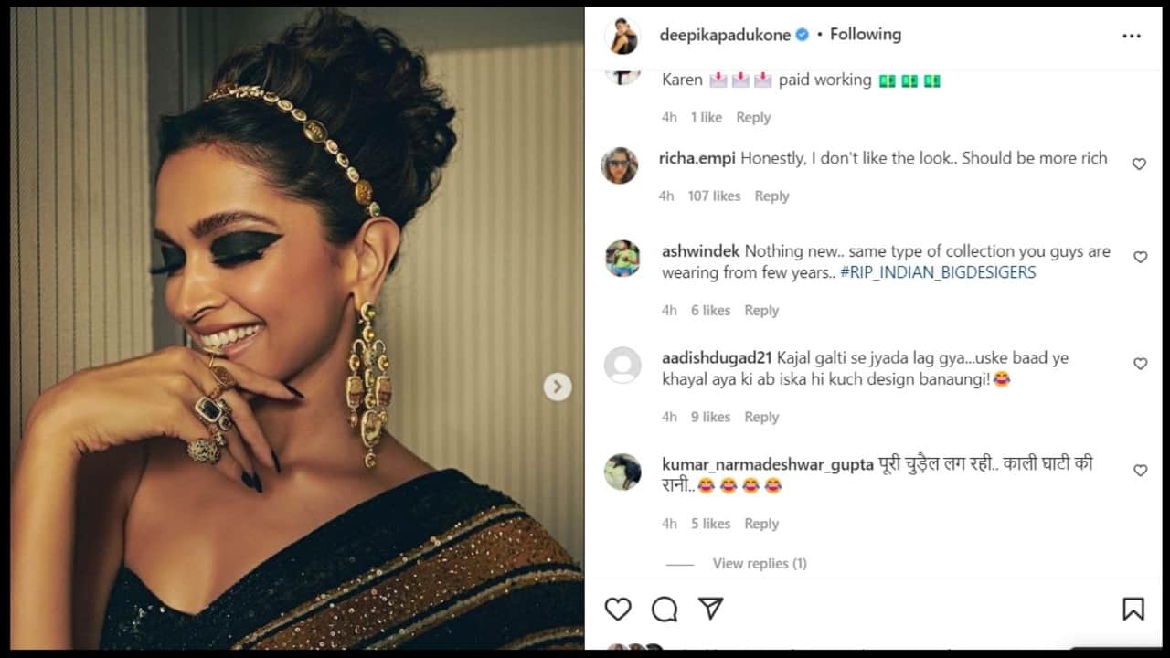 Deepika Padukone Cannes 2022 Look: Actress Getting Trolled for her makeup, netizens says desi Julia Fox