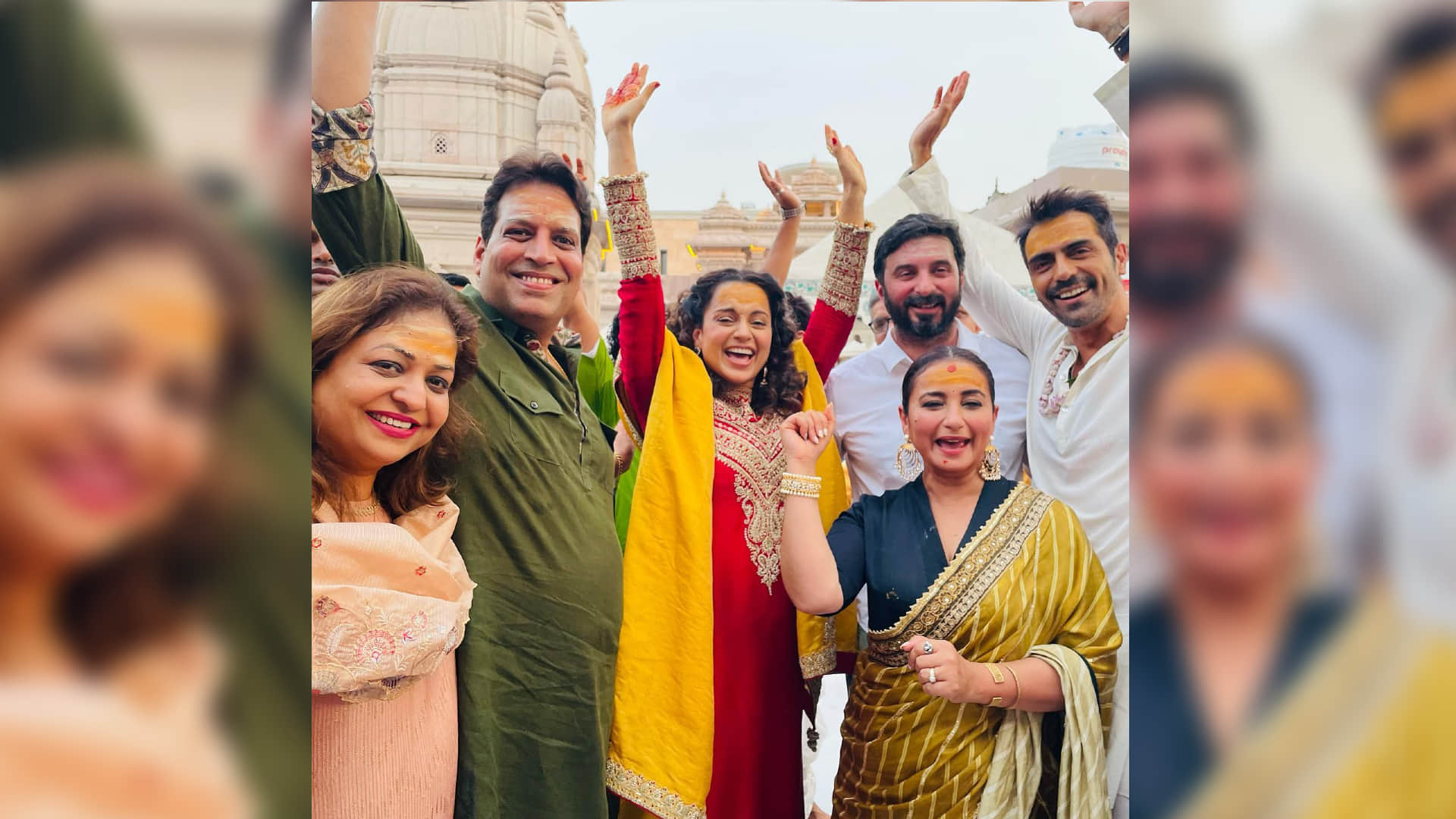 Kangana Ranaut, Arjun Rampal And Divya Dutta Visit Kashi Vishwanath Temple Ahead of Dhaakad Release