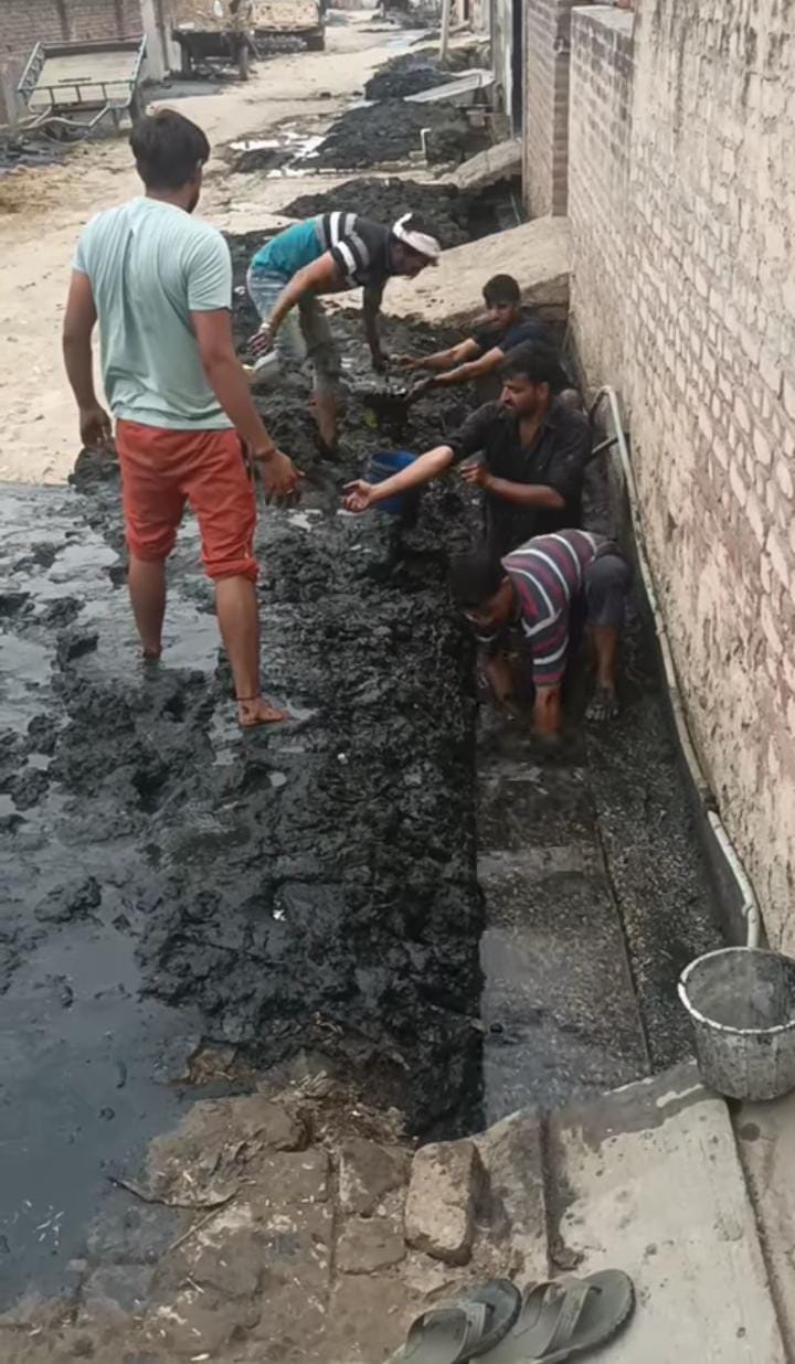 If the cleaning is not done, the villagers themselves got down in the drains