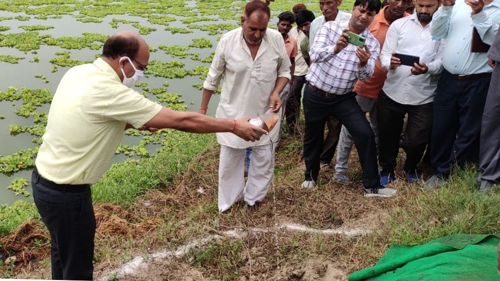 Beginning of making Amrit Sarovar started with worship