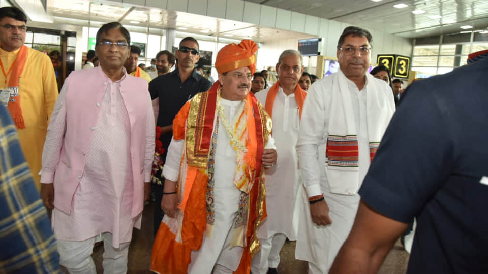 BJP National Executive Meeting JP Nadda reached Jaipur PM Modi to address leaders tomorrow