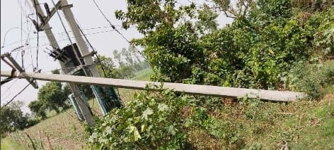 Thunderstorm and water gulped the power supply of the area