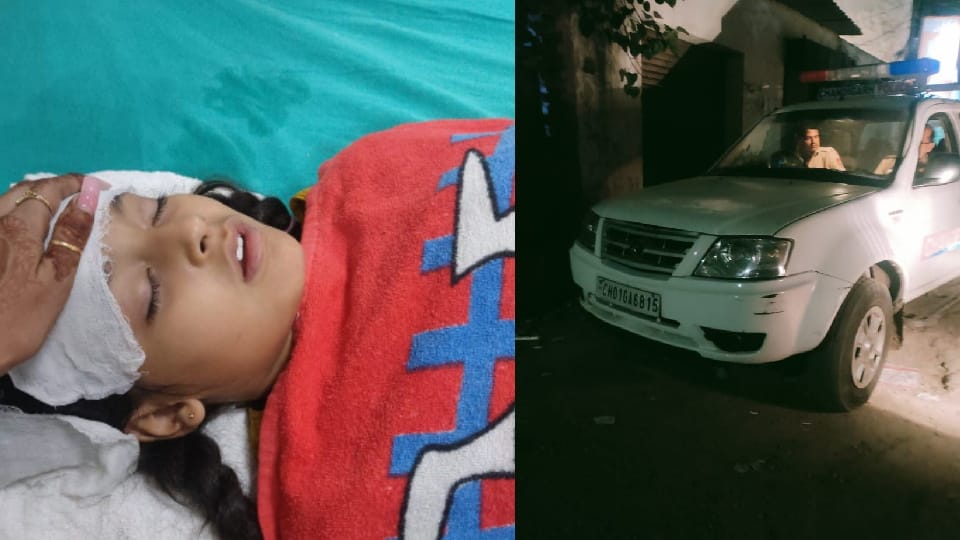 Woman and her child were detained for half an hour by police in Kajheri Chandigarh 