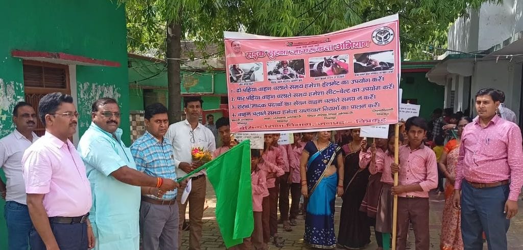 Prabhat Pheri taken out under road safety awareness campaign
