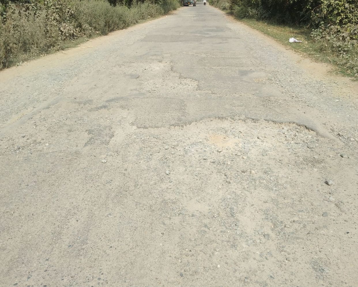 Claim of pothole free road... 22 km journey is covered in two hours